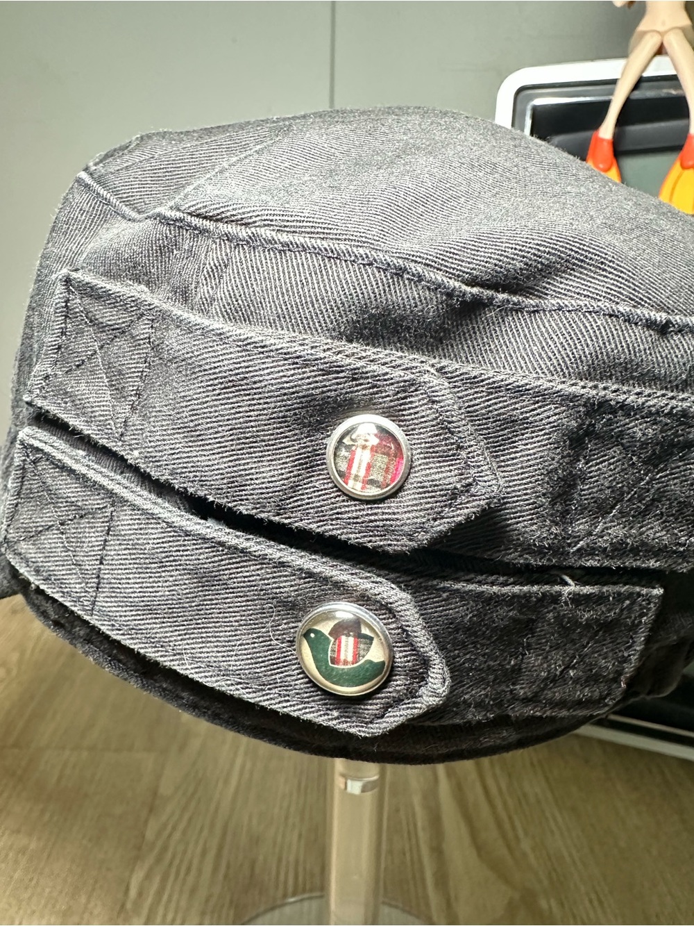 Y2K Roxy Military-Style Cadet Cap - Picture 6 of 11